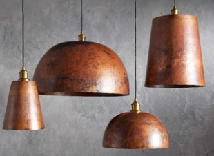 Hammered Copper Lamp
